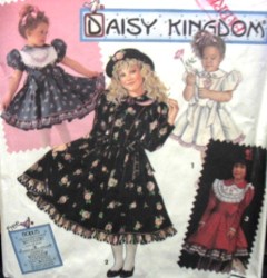 8086 DK SS-LS FLARE TIE COLLAR DRESS,UNDERSKIRT PATTERN 3-6,7-14